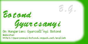 botond gyurcsanyi business card